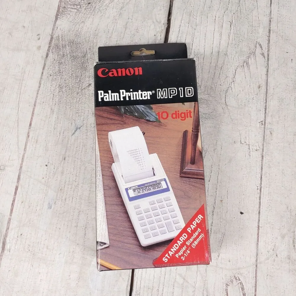 Vintage Canon PalmPrinter MP1D Electronic Printing Calculator 10 Digit TESTED